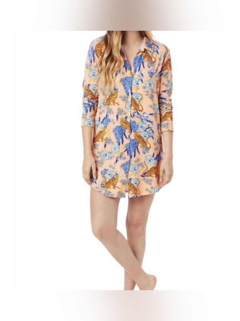 The Cat’s Pajamas Orange Tigress Night Shirt Gown